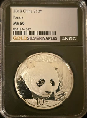 2018 CHINA S10Y PANDA MS 69 - Image 1 of 2