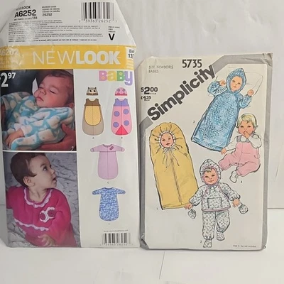 Baby Bunting Layette Jog Suit Lot Of 2 SEWING PATTERN Assorted Styles Cut - Image 1 of 4