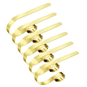  Weihnachtsstrumpfhalter für Kaminmantel mit separaten 6 Gold 6 Stück - Bild 1 von 7