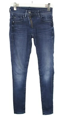 G-Star Lynn Zip Mid Skinny Femmes Jeans W26/L34 Taille Basse Stretch Délavé - Photo 1/4