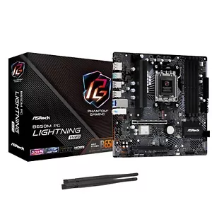 Asrock B650M PG Lightning WiFi Mainboard AM5 DDR5 Micro ATX für Ryzen 9000... - Bild 1 von 12