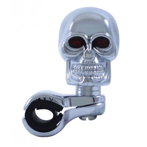 Chrome Skull Steering Wheel Spinner Suicide Brody Knob Hot Rat Rod Car/Truck/RV - Picture 1 of 2