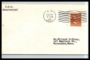 Naval Cover USS Mississippi 1941 - Picture 1 of 2