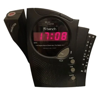 Bench Musik Box Center Radio Wecker mit Projektion an Wand Top Zustand - Bild 1 von 3