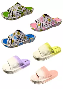 Damen Badelatschen Badepantoletten Badeschuhe Strand Wellness Schuhe Gr. 36-41 - Bild 1 von 19