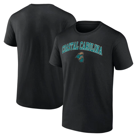Men's Fanatics Branded Black Coastal Carolina Chanticleers Campus T-Shirt Cover