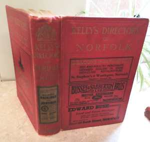 1937 KELLYS DIRECTORY OF NORFOLK TRADE BUSINESSES STREET private residents