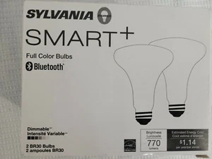 Sylvania smart bluetooth color br30 led light bulbs 2 pack - Picture 1 of 5