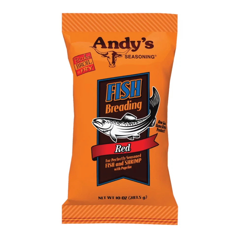 12 Andy S Seasoning Red Fish and Shrimp Breading 10 Oz Bags