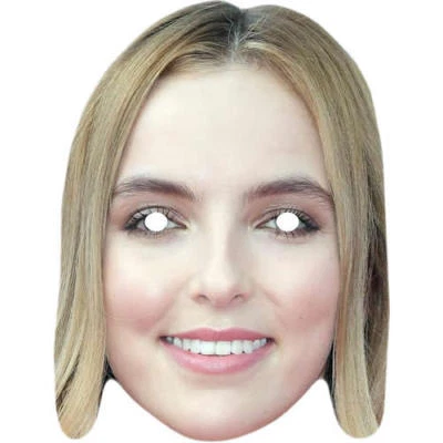 Jodie Comer Celebrity Card Face Mask - Ready To Wear - Fancy Dress - Image 1 of 2