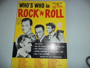 1958 Who's Who in Rock 'n Roll revista 1958 fotos y biografías en más de 200 estrellas! - Imagen 1 de 4