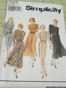 Simplicity Pattern 8529 Womens Button Front Dresses Sizes 12 14 16 18 UNCUT - Picture 1 of 4