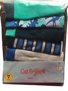 Cat & Jack Boys Briefs 7 Pack Multicolor Size XS 4-5 Dinosaurs - Picture 1 of 3
