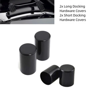 Black Docking Hardware Point Magnet Cover Caps For Harley Davidson Touring 09-23 - Picture 1 of 15