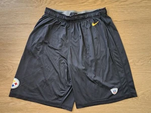 Pittsburgh Steelers Shorts Mens Large On Field Training NFL Football Black Nike - Picture 1 of 9