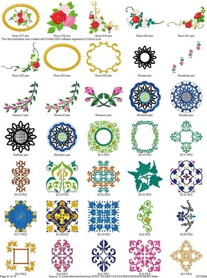 4000 Plus Assorted DESIGNS  Embroidery Machine Design Pattern PES USB - Image 1 of 4