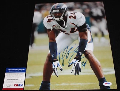 Champ Bailey signed 11 x 14, Denver Broncos, Georgia Bulldogs, PSA/DNA Foto 1 de 4