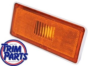 US MADE 1973-74 Corvette Side Marker Light Front Lamp + Fasteners Left Amber NEW - Picture 1 of 7