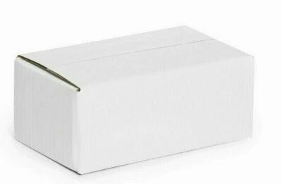 VERPACKUNGS- UND VERSANDMATERIAL FALTKARTON BOX 200x120x80 mm Innenmass WEISS Einwellig VERSAND SCHACHTEL NEU