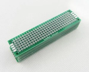 10 Stück 2x8cm Prototyp Platine PCB Universal Doppelseitig 1,6x2,54mm Glas - Bild 1 von 4