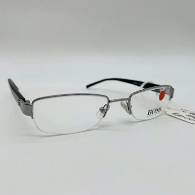 HUGO BOSS eyeglasses SILVER HALF RIMLESS glasses frame MOD: BOSS 0041/U 85K - Image 1 of 4