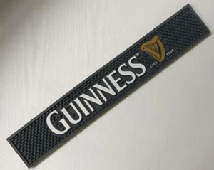 GUINNESS HARP LOGO BEER BAR MAT GLASS COASTER NEW 21" x 3.5" - Picture 1 of 2