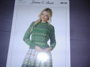 JAMES C. BRETT CHUNKY SWEATER 71-117 CMS KNITTING PATTERN JB130 - Picture 1 of 1