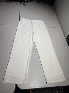IC CONNIE K Pants Women's XL White Ivory Lined Elastic Waist Pull On Polyester - Picture 1 of 14