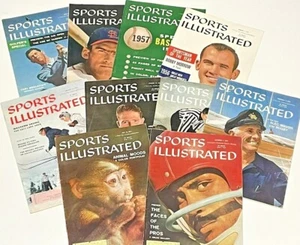 Lot (10) 1957 Sports Illustrated Wally Moon Ted Williams Mantle Rare Babe Ruth - Picture 1 of 12