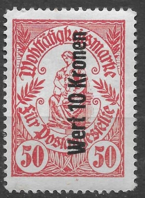 AUSTRIA Publicidad sello de caridad para trabajadores postales🔥10 K/ROJO🔥MLH OG🔥FISCAL🔥 Foto 1 de 2