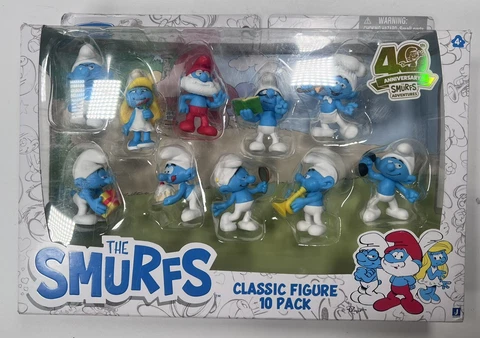 NEW Smurfs 40th Anniversary Special Box Set - 10 Classic Figures by Jazwares Cover