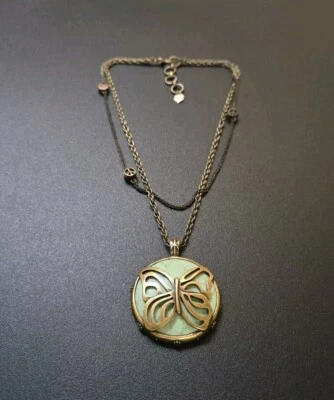 Colar pingente gota howlite bronze marca sorte - Imagem 1 de 4