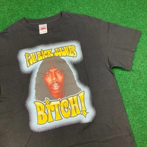 Vintage Rick James Shirt Mens M Black 2004 Dave Chappelle Show Freaknik Wu Tang - Picture 1 of 11