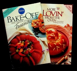 Pillsbury 1980's Lot Of 2 Cookbooks Booklet Baking Recipes Bread Cookie Cake Pie - Bild 1 von 6