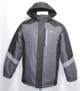 Swiss Tech Black Gray Full Zip Hooded Jacket Coat Youth XL 14-16 Missing Liner - Picture 1 of 5