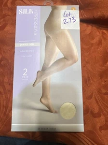Silk Impressions Simmer Sheer 20 Denier Beige 2-pack sealed Large - Picture 1 of 2