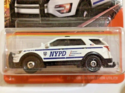 Matchbox NYPD 2016 FORD EXPLORER INTERCEPTOR UTILITY New York Police Department - Image 1 of 4
