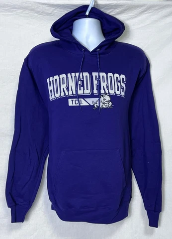 TCU HORNED FROGS ADULT PURPLE PULLOVER HOODED SWEATSHIRT S M L XL FREE SHIP Cover