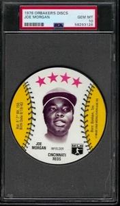 PSA 10 - 1976 Orbaker's MSA Discs - Joe Morgan Cincinnati Reds HOF - Picture 1 of 2
