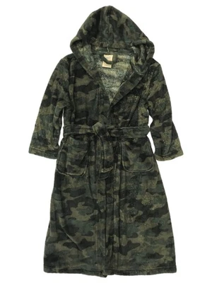 Boys Plush Green Camo Camouflage Bath Robe House Coat XX-Small (4-5) - Image 1 of 2