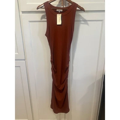 Michael Stars Evere Ultra Rib Dress Rustique Midi Tank Size M NWT causal Boho - Image 1 of 4