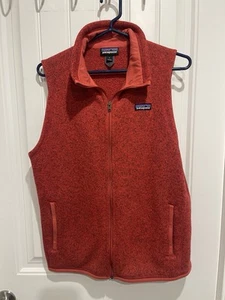Patagonia Women’s Small Red Sleeveless Zip Up Vest Fleece Lined Better Sweater - Picture 1 of 4