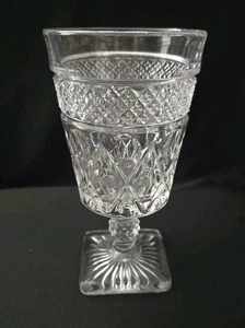 SET 4 VTG IMPERIAL GLASS CLEAR DEPRESSION CAPE COD WATER GOBLETS 6 1/4" - Picture 1 of 3