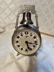 Vintage Elgin Bicentennial Liberty Bell Alarm Clock - Picture 1 of 5