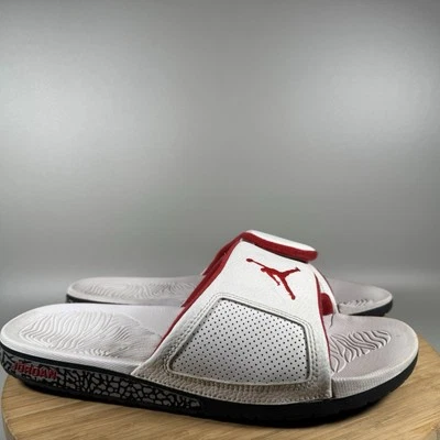 Jordan Hydro 3 Retro Hombre Talla 12 Rojo Universitario Blanco Negro 854556-103 Foto 1 de 4