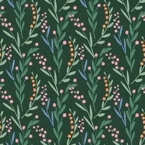 RMK12167PLW Green Budding Branches Peel and Stick Wallpaper - Picture 1 of 9
