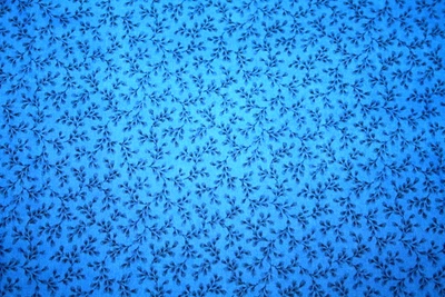 BLACK VINES ON BLUE - 100% COTTON FABRIC - Image 1 of 4