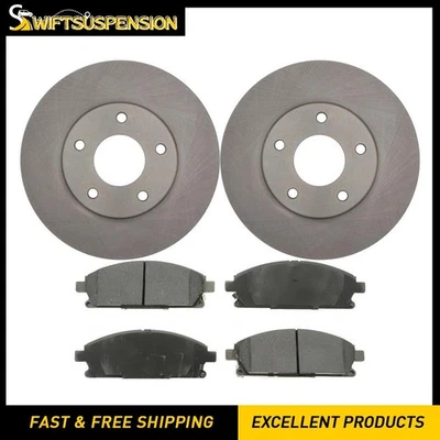 Kit de rotores de freno delanteros y pastillas de cerámica para Nissan X-Trail 2002 2003 2004 2005 Foto 1 de 4