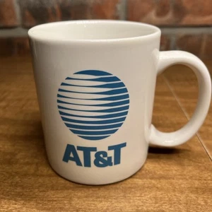 AT&T Blue White Logo Advertising Promotional Coffee Mug Vintage - Picture 1 of 6
