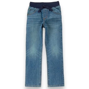 Gymboree Boys Jeans Size 6 Rib Waist Straight Jeans Blue Denim - Picture 1 of 9